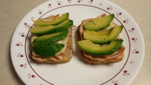 Open-Faced Turkey, Cheese, and Avocado Sandwich